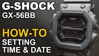 Gshock GX56BB  The king  Setting time and date tutorial on module 3221 [upl. by Ahseer356]