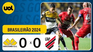 CRICIÚMA 0 X 0 ATHLETICO  BRASILEIRÃO 2024 VEJA OS MELHORES MOMENTOS [upl. by Robillard336]