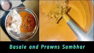 Basale and Prawns Sambhar [upl. by Kcinom517]