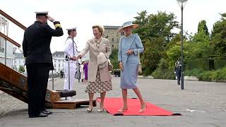 Royals on the Red Carpet for lunch reception at The Royal Yacht Dannebrog [upl. by Yrtneg662]