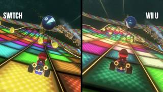 Mario Kart 8 Deluxe Switch vs Mario Kart 8 Wii U Graphics Comparison [upl. by Nalepka]