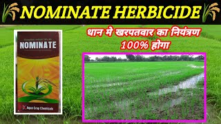 Nominate Herbicide  Bispyribac sodium 10  Nominate price dose work result  paddy crop herbicide [upl. by Haroppiz]