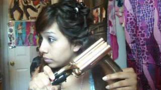 TripleBarrel waver hair tutorial [upl. by Jehial]