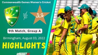 Pakistan vs Australia  Womens Cricket  Highlights  Commonwealth  PAK W vs AUS W Highlights [upl. by Leibrag381]