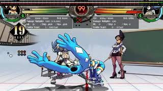 Skullgirls  BellaM Beat midscreen MGR conversion 7828 dmg  1 meter [upl. by Adnicaj997]