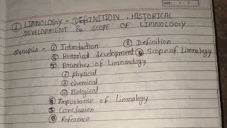 LimnologyDefinition historical development amp scope of limnology ll MSc3sem zoology notes in hindi [upl. by Pani]