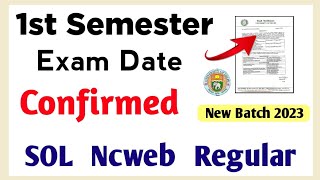 DU SOL First Semester Exam Date Confirm 202324  SOL 1st Semester Exam Date 2023  SOL Exam 2023 [upl. by Itsirc]