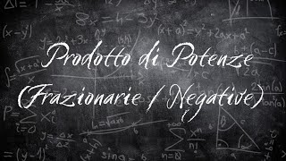 Prodotto di 3 Potenze Frazionarie  Negative [upl. by Tselec]