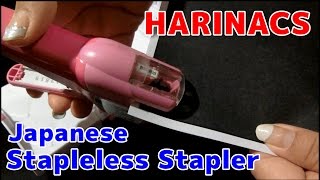 34 Tutorial Kokuyo Harinacs Pinless Stapler Staple Free from Japan [upl. by Adnocahs285]