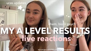 opening my a level results  gradesucas reactions ♡ [upl. by Ivetts307]