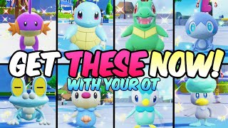 Get All Shiny Jumbo Water Starters with YOUR OT in Pokemon Scarlet Violet [upl. by Anyd]