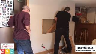 How to install recessed Electric Wall Mount Fireplace [upl. by Hijoung]