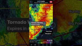 Tornado Velocity Signature in VancleaveMS 3302022 [upl. by Ajax]