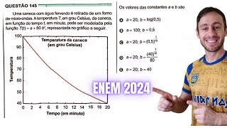 ENEM 2024 MATEMÁTICA UMA CANECA COM ÁGUA FERVENDO É RETIRADA DE UM FORNO DE MICRO ONDAS [upl. by Martz]