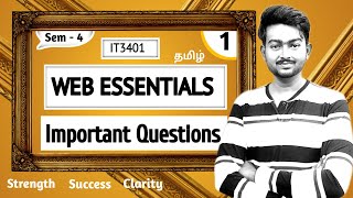 Web Essentials Important Questions in Tamil  IT3401 Semester 4 July 2024 Exam Anna University Exam [upl. by Nyloj]