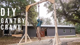 Building a 12 Tall Wooden Gantry Crane [upl. by Kreit]