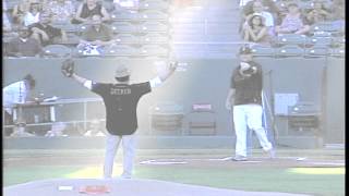 Billy Crystal Throws Out First Pitch At Fresno Grizzlies Game [upl. by Akemehs]