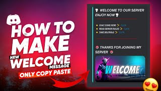 How To Make Welcome Message  New msg Only Copy Paste [upl. by Lamrej]