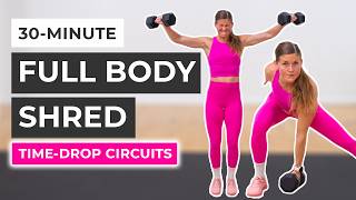 30Minute Full Body Dumbbell Workout Time Drop [upl. by Enak]