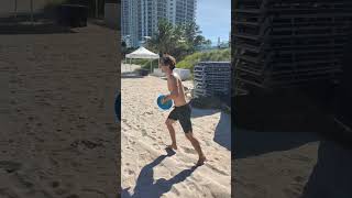 Playing frisbee on the beach [upl. by Ateloj890]