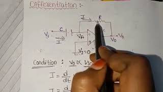 OP Amp as DIFFERENTIATOR Circuit full explaination in Telugu for 3rd sem electronics [upl. by Kcirddahc]