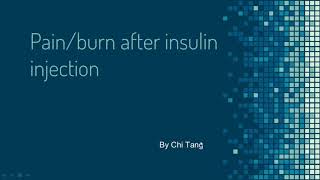 Painburn after insulin Tresiba Basaglar Apidra Fiasp etc injection what should I do [upl. by Lock]