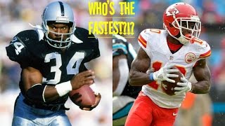 WHOS FASTER BO JACKSON OR TYREEK HILL FASTEST PLAYER EVER [upl. by Lenni]