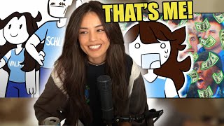 Valkyrae REACTS to Jaidenanimations Mr Beast video [upl. by Ecinom]