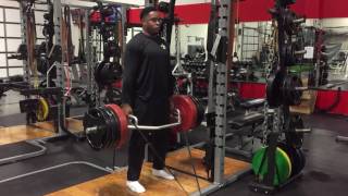 Trap Bar Deadlifts with Band Resistance NFL Training [upl. by Thistle907]