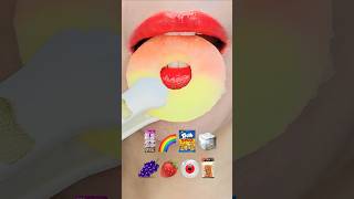 ASMR EMOJI FOOD jelly kohakuto chinese snack sprinkle marshmallow sea grape eating sounds shorts [upl. by Pinter]