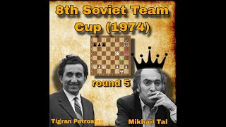 Tal vs Petrosian 1974  Tal defeats Tigranboth past their primeschessclub0 [upl. by Guilbert]