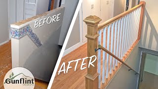 Installing a Staircase Guard Railing amp Hardwood Floor Patching  DIY Homeowner Problem Solving [upl. by Aelak]