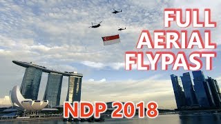 NDP 2018 Flypast 🇸🇬 Full Aerial Display [upl. by Reifinnej]