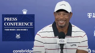 Tiger Woods Press Conference  2024 PGA Championship Round 2 [upl. by Jeff282]