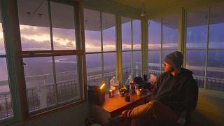 Enduring a Severe Thunderstorm in a Montana Fire Lookout [upl. by Anastasius]