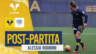 Rognoni quotFelice del gol e soprattutto della vittoria di squadraquot [upl. by Guttery]