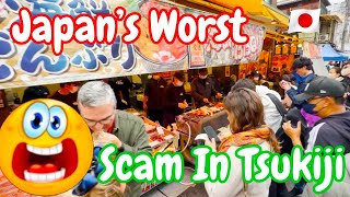 Japans Worst Tourist Trap and Overtourism in Tsukiji Market [upl. by Llehsyt]