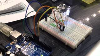 Charlieplexing LEDs with Arduino [upl. by Lahcsap]