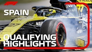 2019 Spanish Grand Prix Qualifying Highlights [upl. by Noryahs]