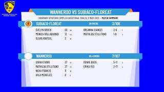 WA Premier Cricket  Female B Grade  Round 7  Wanneroo v SubiacoFloreat [upl. by Revart]