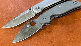 Comparing Taichung vs Golden Maxamet Spyderco Sage 1 [upl. by Nywde]