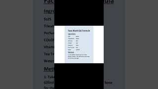 How to make Face wash  Face Wash Gel Formulation  Face Wash Gel Recipee [upl. by Nerro]