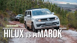 Toyota Hilux vs VW Amarok 4x2 Test  Grabouw 4x4 Trail [upl. by Harcourt]