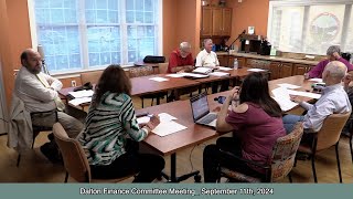 Dalton Finance Committee Meeting91124 [upl. by Yelnoc]