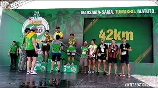 42nd National MILO Marathon  42K MALE TOP 10 Finishers  Leg 2 Manila [upl. by Auqinaj]