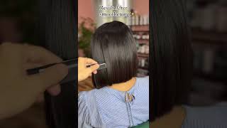 Silky smooth and healthy neverlooked this good hairsmoothingtreatment hairsmoothning [upl. by Carolan936]