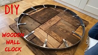 DIY  Holz Metall Wanduhr selber bauen [upl. by Ennybor]