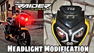 TVS Raider Headlight Modification [upl. by Enneibaf]