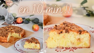 GÂTEAU aux POMMES en 10 MIN avec 2 OEUFS et 2 POMMES  Recette très facile et rapide 🍏 [upl. by Sweyn]