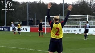 INSIDE THE CAMP Indepth access with Mark Sampsons England squad before WCQ vs Montenegro [upl. by Acenes]